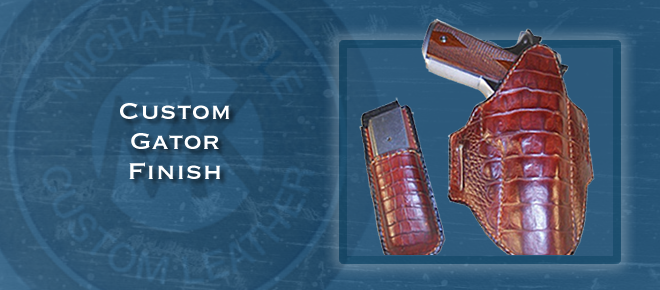 Leather Holsters Gator Finish